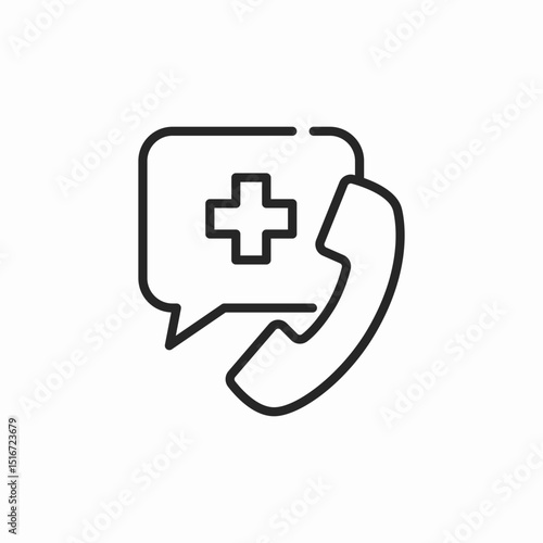 emergency call icon sign vector