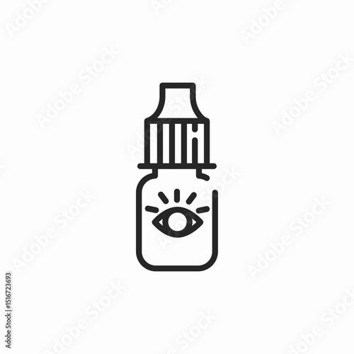 eye drop medicine icon sign vector