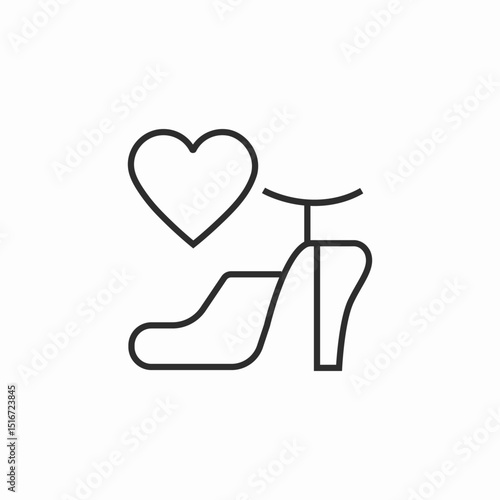 favourite female shoes icon sign vector