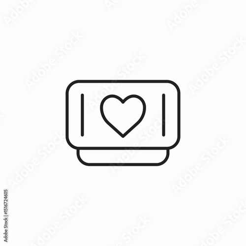 heart card icon sign vector