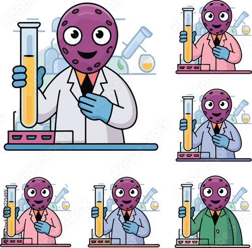 Lactobacilli icons set and health with probiotics, enhancing immunity, and preventing infections with healthy food