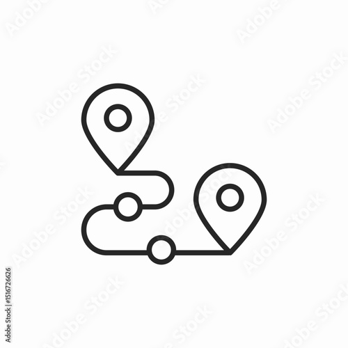 path destiantion location icon sign vector