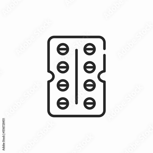 pills sheet icon sign vector