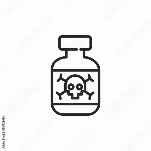 poison jar icon sign vector