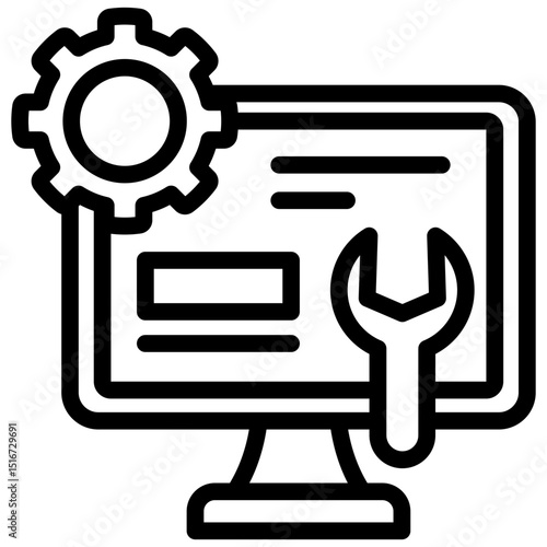 Software Tools Outline Icon