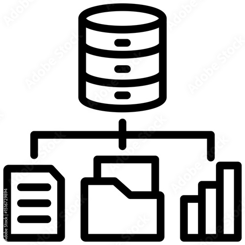 Data Storage Outline Icon