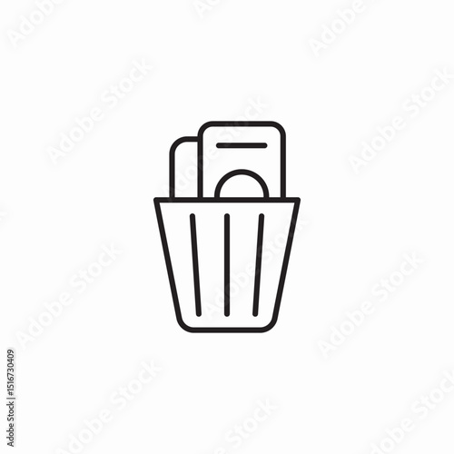 trash money icon sign vector