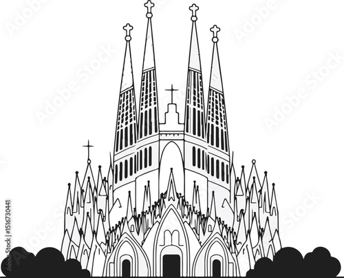 La Sagrada Família basilica in Barcelona, Spain