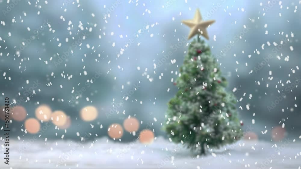 Snowy winter weather in the forest. Wind blows snow from fir tree branches, snowfall. Winter is coming. Slow motion, 4K. Christmas tree concept. Snowy winter weather in the forest. Wind blows snow from fir tree branches, snowfall. Winter is coming. Slow motion, 4K. Christmas tree concept.
