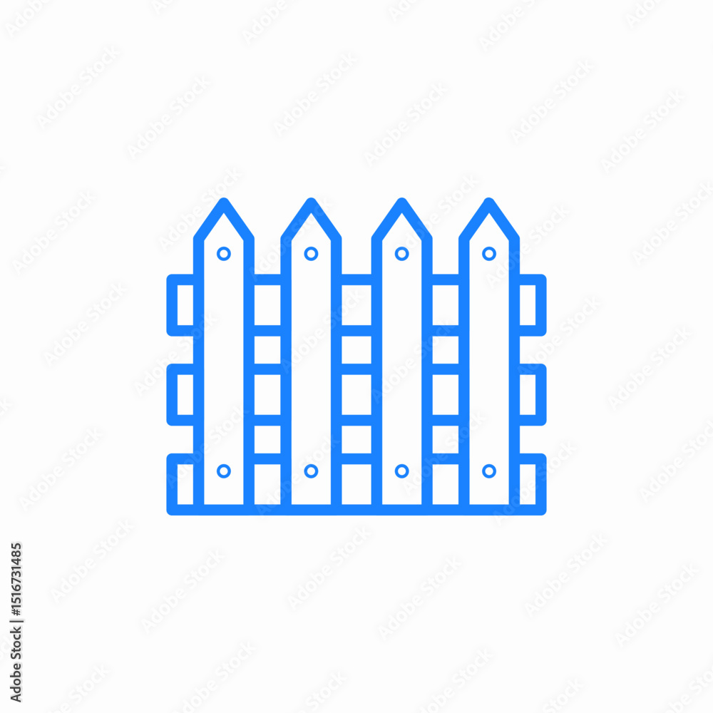wooden fence icon sign vector wooden fence icon sign vector