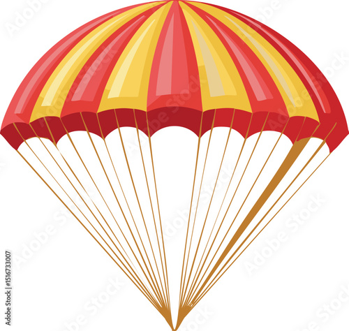 Colorful Parachute Illustration – Vibrant Outdoor Adventure Vector for Skydiving, Extreme Sports, Travel, and Exploration-Themed Designs
