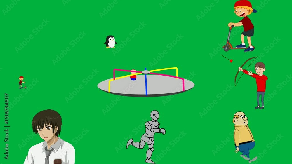 green screen white background boy riding sc man red hat is walking cartoon figure middle track character bow arrow shirt tie holding cell how draw football player yellow blue jeans smiley.