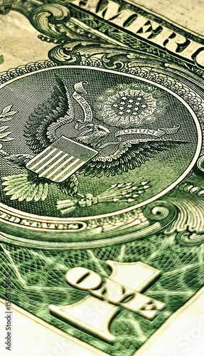 Close up of dollar bill. Dollar background

