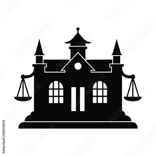 court vector silhouette