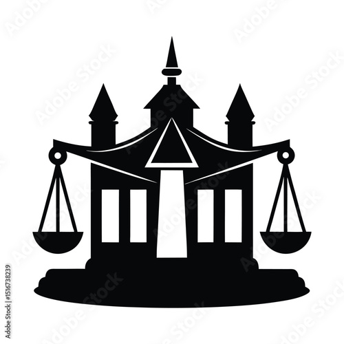 court vector silhouette