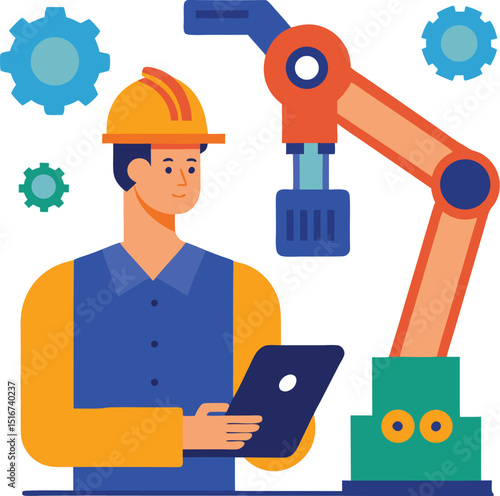 construction worker with helmet