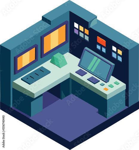 isometric view of a modern home