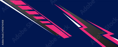 Abstract blue banner design vector, dynamic sporty horizontal background template for media promotion or web banner arts