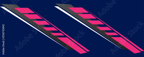 Abstract blue banner design vector, dynamic sporty horizontal background template for media promotion or web banner arts