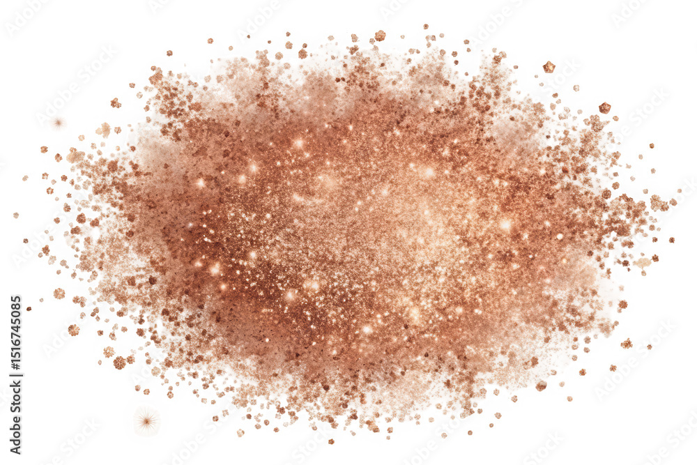 A shimmering, abstract splash of rose gold glitter dust, creating a magical and whimsical atmosphere, perfect for festive themes and artistic designs. A shimmering, abstract splash of rose gold glitter dust, creating a magical and whimsical atmosphere, perfect for festive themes and artistic designs.
