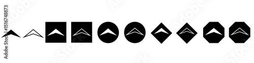 Up arrow vector icon set. scroll illustration sign collection. Direction symbol or logo.