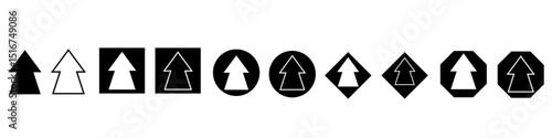 Up arrow vector icon set. scroll illustration sign collection. Direction symbol or logo.