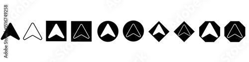 Up arrow vector icon set. scroll illustration sign collection. Direction symbol or logo.