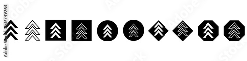 Up arrow vector icon set. scroll illustration sign collection. Direction symbol or logo.