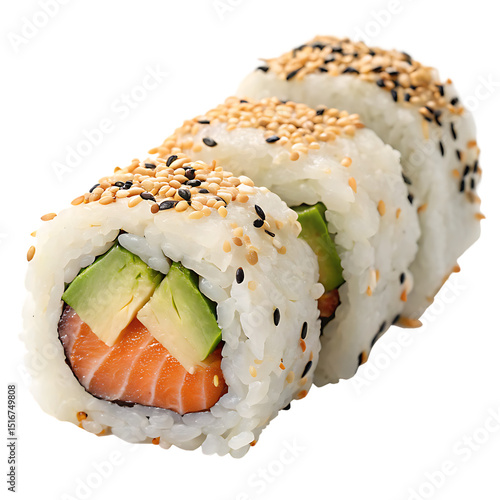 A california roll isolated on a transparent background
