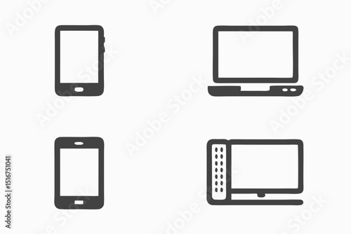 Device Icon Set – Mobile, Tablet, Laptop, Desktop