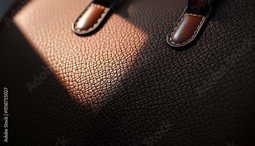 close up of a brown leather bag