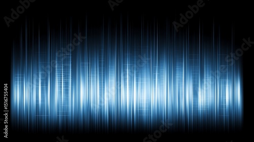 Abstract dark blue light waves