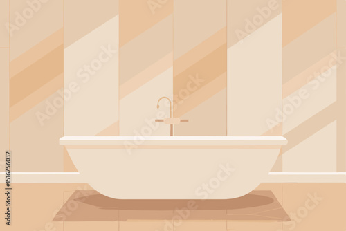 Modern home interior featuring a luxurious bathroom with a clean design, showcasing a sleek sink, spacious shower, and elegant bathtub