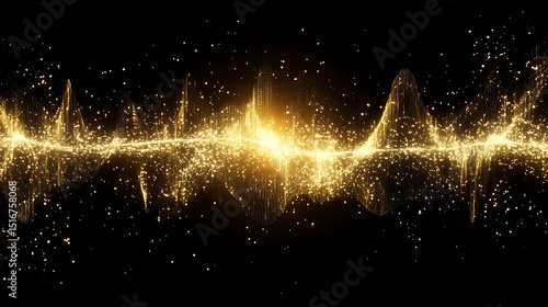 Abstract golden wave pattern (2)