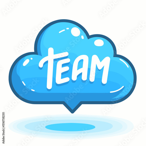 Blue cloud with "TEAM" text