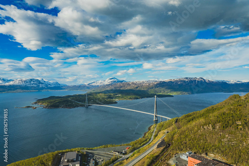 The Hålogaland Bridge is a suspension bridge crossing the Rombaksfjorden in the municipality of Narvik in Nordland county, Norway.