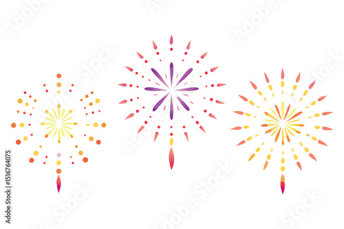 Festive Fireworks: Vibrant fireworks bursting with color, a joyous spectacle perfect for celebrations and festive occasions. 