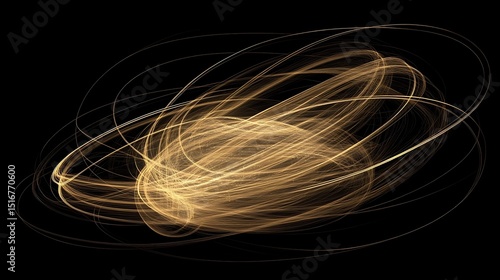 Abstract golden swirl design (1)