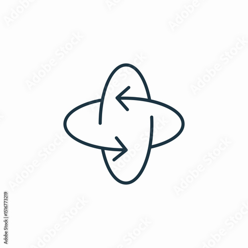 360 degree rotation icon sign vector