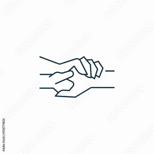 helping hand icon sign vector