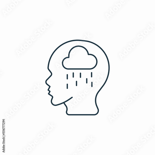 mood sadness icon sign vector