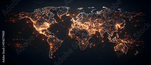 Global Night Lights Map Visualization