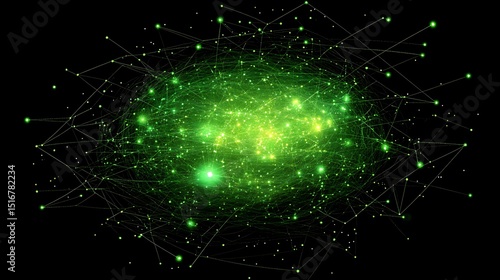 Abstract network of interconnected glowing points (3)