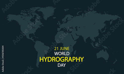 Hydrography day world map, vector art illustration.