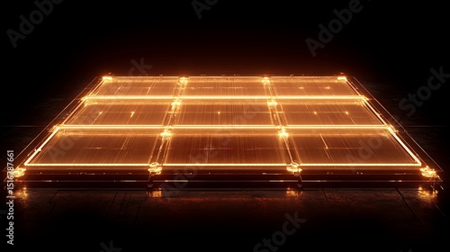 Geometric glowing platform