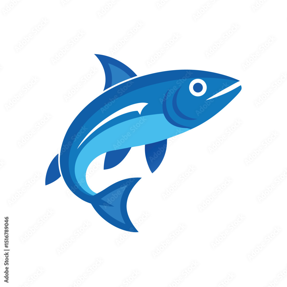 Obraz premium Salmon fish on white background