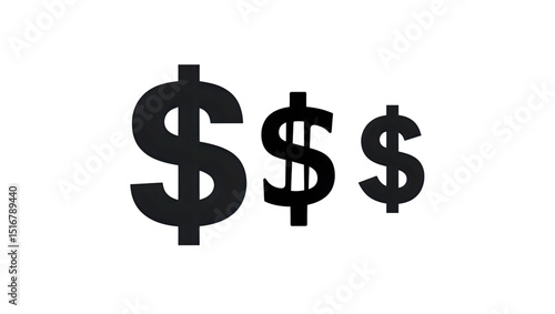 Dollar sign currency symbol vector illustration for finance and investment use silhouette