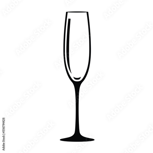 Wine glasses vector isolated on white background.