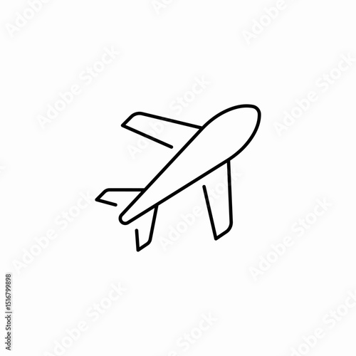 airplane flight icon sign vector