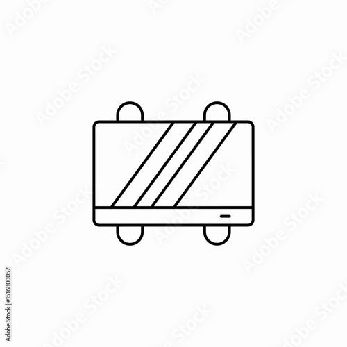 barrier roadblock icon sign vector